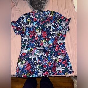 Sloth scrub top